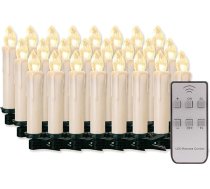 20/30/40/40/50/60 LED sveces LED pasaku gaismas, bezvadu, dimmable svečturis, bez liesmām Ziemassvētku sveces Ziemassvētku eglītei, Ziemassvētku dekorēšanai, kāzām, dzimšanas dienai, pusei