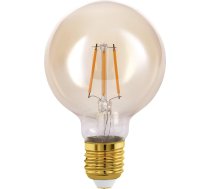 EGLO E27 LED spuldze, dzintara krāsā, retro apgaismojuma spuldze, 4 W (ekvivalents 32 W), 350 lūmeni, silti balta, 2200 K, Edisona spuldze G80, diametrs 8 cm