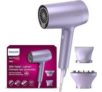 Philips Haartrockner der Serie 7000, fortschrittliche ThermoShield-Technologie, Mineral- und Ionenwasser, mit Düse und Haartrockner, 1800 W, Modell BHD720/13