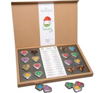 Tējas Adventes kalendārs 2025, 24 augstas kvalitātes tējas elegantas tējas kanniņās, roku darbs, Priecīgus Ziemassvētkus, Laimīgu Jauno gadu (komplekts), Hanuka - Tagad Ziemassvētkiem 2025, Dāvana 220 g