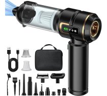 Rokas putekļsūcēja akumulatora akumulators 4-in-1 ar LCD displeju, auto putekļsūcējs ar spēcīgu 25000PA bezvadu, 3 līmeņu 220 000 apgriezienu minūtē mini putekļsūcējs ar ekrānu automašīnai, virtuvei, datoram, dīvānam, birojam