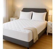 Acrali Home Super King stepēts matrača pārvalks, īpaši mīksts 3 slāņu dizains ar dziļu svārku, elpojošs un hipoalerģisks, veļas mašīnā (180 x 200 + 35 cm)