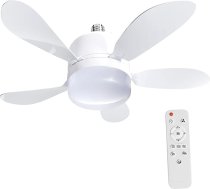 LEDUNI E27 21W līdzstrāvas motors 9W LED gaisma 12W 6 lāpstiņas Griestu ventilators ar tālvadības pulti Klusa ātruma spilgtuma un krāsu temperatūras regulēšana 1080LM