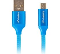 Premium kabelis ca-usbm-20cu-0010-bl (usb 2.0 - micro usb b tipa ; 1m; krāsa zila)