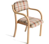 Nordic Style Dining Chair Solid Wood Modern Minimalist Single Work Chair with Armrests Open Back Ergonomic