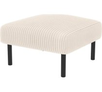 Modular Velvet Sofa Set for 2 Ergonomic Chairs & Ottoman with Side Pocket, Sturdy Metal & Wooden Frame, Ideal for Living Room & Small Apartments, Beige