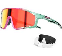 KAPVOE polarizētas velosipēda brilles vīriešiem un sievietēm, ceļa velosipēda brilles, 3 maināmas lēcas, TR90 rāmis, sporta saulesbrilles, UV400 aizsardzība, velosipēda MTB brilles, skriešana, volejbols, beisbols, golfs, pārgājieni