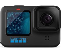 GoPro HERO11 Black ūdensizturīga darbības kamera ar 5,3K60 Ultra HD video, 27 MP fotogrāfijām, 1/1,9 collu attēla sensoru, tiešraidi, tīmekļa kameru, stabilizāciju