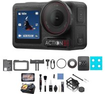 DJI Osmo Action 5 Pro standarta komplekts ar piederumiem, Action Cam 4K ar 1/1,3 collu sensoru, 4K/120 fps videokamera, skata izsekošana, stabilizācija, kameras divkāršie OLED skārienjūtīgie ekrāni (komplekts 1)