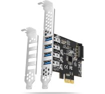 Axagon Pceu-43rs pcie kontrolieris 4x usb 3.2 gen 1 ports, uasp, renesas chipset, 15-pin sata barošanas avots, dubultā barošana
