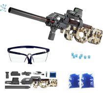 Gel Blaster Gun P90 – automātiska elektriskā ūdens bumbu pistole – 20 000 bumbu un aizsargbrilles – jaudīga Watersoft šautene – ūdens pistole pieaugušajiem