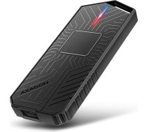 Axagon Eem2-gam alumīnija ārējais korpuss usb-c 3.2 gen 2 m.2 nvme/sata ssd gaming