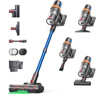 Akumulatora putekļsūcējs 600 W/50 KPA/65 min, pašpietiekams bezvadu putekļsūcējs ar matrača tīrīšanas birsti, automātiskais režīms, uzlādes stacija pie sienas, smaržas funkcija, daudzpakāpju filtrēšana
