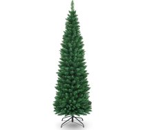FANTASK Mākslīgā Ziemassvētku eglīte, Ziemassvētku eglīte ar metāla statīvu, Ziemassvētku eglīte ar PVC adatām, mākslīgā Ziemassvētku egle mājai, birojam, veikaliem un viesnīcām, zaļa (180 cm)