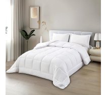 NORA HOME Oslo Ziemas sega 135 x 200 cm Silta ziemas sega 400 GSM Ļoti augsta siltumnoturība Pret ērcēm izturīga antibakteriāla 3D šķiedra ar pūku sajūtu Balta