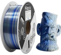 Silk Dual Colour PLA Filament 1.75 mm, Silk Shiny Coextrusion Filament, saderīgs ar Bambu LAB, Creality K1C, QIDI MAX3, FLASHFORGE Adventurer 5M, Prusa MK4 FDM 3D printeri, zils, 1 kg