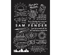 Sam Fender Doodle Lyric Plakāts Mākslas darbs Dāvana faniem A4 izmērs (bez rāmja)