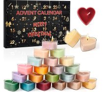 Belloxis Adventes kalendārs 2025 Sievietes Ziemassvētku kalendārs Aromatizētas sveces Aromatizētas sveces Dāvanas 24 Aromterapijas sveces, sveces Sveces Garšvielas Adventes kalendārs Dāvana meitenēm sievietēm
