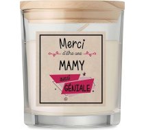 Svece "Mamy Merci Genial" | Svece | Dāvanu ideja Vecmāmiņa Oriģināls Dzimšanas dienas svinības Ģimenes mīlestība Ziemassvētki