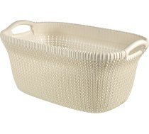 Veļas grozs veļas mašīnai KNIT 40L, krēmkrāsas krāsā