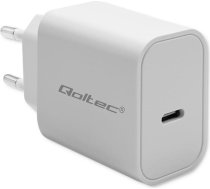 Super ātrs pd lādētājs | usb-c | 20w | 5-12v | 1,67-3a | balts