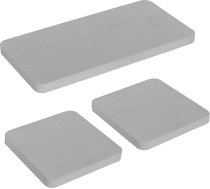 3 ūdens absorbējošu diatomīta zemes paliktņu iepakojums, ūdens absorbējošs akmens izlietnei, diatomīta zemes ziepju turētājs, piemērots rokas ziepēm, krūzītēm, zobu birstēm, ziepēm, kosmētikai (pelēks)