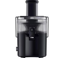Braun MultiJuice 5 SJ500 centrbēdzes sulu spiedpulkstenīšu spiede ar ColdXtract tehnoloģiju, 75 mm uzpildes caurums, 1,5 l augļu sulas tvertne, pretpilēšanas sistēma, 4 virzienu drošības sistēma, nerūsējošā tērauda filtrs, 800 W, melna kr