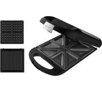 Cecotec Rock'nToast Family 3-in-1 sviestmaižu veidotājs 4 sviestmaizēm nerūsējošā tērauda dizainā, 1500 W jauda, ar 3 nesadalāmiem un maināmiem šķīvjiem.