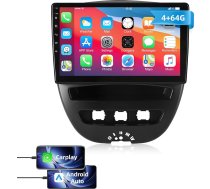 ESSGOO 4+64G Android 15 auto radio ar bezvadu Carplay un Android Car Peugeot 107 / Citroen C1 / Toyota Aygo 2005-2014, 10 collu auto radio displejs ar Bluetooth WiFi GPS Mirror Link FM