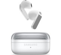 Samsung Galaxy Buds4 bezvadu Bluetooth austiņas, 1 virziena skaļrunis, adaptīvas trokšņu slāpēšanas austiņas ausīs ar 360 audio, AI aģents ar balss vadību, baltas krāsas