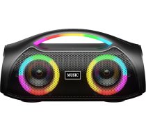 80 W pārnēsājams Bluetooth skaļrunis ārā, IPX5 ūdensizturīgs, RGB apgaismojums, 12 stundu akumulatora darbības laiks, 2 skaļruņi ar TWS stereo, AUX/TF/USB ieeja, bezvadu skaļrunis ballītei, dārzam, kempingam