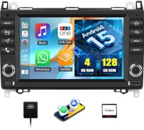 CAMECHO 4G + 128G Android 15 auto radio Mercedes Benz W169 B200/W245 W639 Viano Sprinter ar Apple Carplay Android Car, Double DIN ar 8 collu skārienekrānu ar GPS RDS/FM/EQ Bluetooth 5.0 Canbus