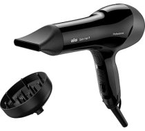 Braun Satin Hair 7 SensoDryer, profesionāls fēns ar termosensoru, IonTec un difuzoru, HD785, melns