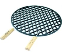 HeRo24 Čuguna cepšanas režģis Diametrs 44,5 cm Emaljēts ciets Komplektā 2 rokturi Piemērots arī Weber 45, 46, 47 cm cepšanas režģiem