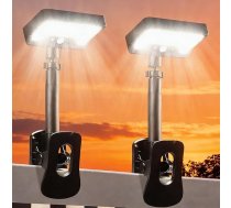 Saules žoga apgaismojums ar kustības sensoru, 2 gab., 92 LED, 600LM saules dārza un terases apgaismojums, 360° regulējams ar C tipa lādēšanas iespēju, piemērots āra apstākļiem, vārtiem, grāvjiem un kempingiem