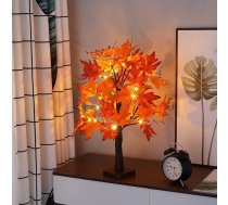 24 LED gaismas ar kļavas lapu motīvu, 60 cm, silti balta gaisma, komplektā ar AA bateriju, USB barošana, piemērota Ziemassvētkiem, mājas ballītēm, kāzām un kafejnīcu dekorēšanai