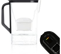 Wessper ūdens kanna ledusskapja durvīm, 2,7 l, piemērota Brita Maxtra filtriem, ūdens kanna ar filtra nolietojuma indikatoru, komplektā ietilpst ūdens filtrēšanas kanna un ūdens filtrs, melna