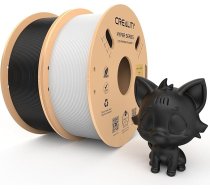 Creality Rapid PLA filaments 1,75 mm: drukas ātrums 30–600 mm/s, ātrdarbīgs 3D printera filaments ar augstu plūsmas ātrumu, izmēru precizitāte +/- 0,02 mm, 2 kg melns un balts Rapid PLA, piemērots lielākajai daļai FDM 3D printeru