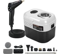 Rokas tvaika tīrītājs 2500 W, pārnēsājams tvaika tīrītājs ar 1700 ml ūdens tvertni, 15 sekunžu uzsildīšanas laiks, 3 uzgaļi, 6 pakāpēs regulējams rokturis, rokas tvaika tīrītājs virtuvei, grīdai, logiem un automašīnām