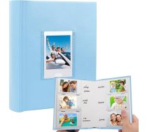 Fotoalbums ar 180 kabatām, piemērots kamerām „Fujifilm Instax Mini 12”, „11”, „40”, „9” un „99 Evo”, kā arī „Polaroid” kamerām; ar priekšējo logu; fotogrāmatu ar rakstīšanas laukumu, piemērotu „Polaroid” 3 collu mom