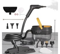 Tvaika tīrītājs, 2500 W daudzfunkcionāls rokas tvaika tīrītājs ar 3 regulējamiem ātruma režīmiem un 9 dažādiem uzgaļiem, 1600 ml pārnēsājams tvaika tīrītājs, augstspiediena tvaika tīrītājs mājsaimniecībai un automašīnai