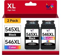 ONLYU PG 545XL CL546XL Canon printera kasetnes 545 546 XL, kas ir saderīgas ar Canon Pixma TS3350 priekš Pixma TS3450 TS3451 TS3452 TS3150 TS3451 TR4550 TR4650 MX495 (melna, krāsaina)
