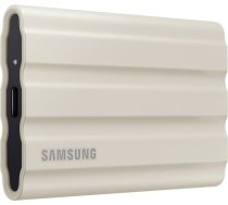 Samsung Portable SSD T7 Shield, 1TB, USB 3.2 Gen.2, 1050MB/s nolasīšanas ātrums, 1000MB/s ierakstīšanas ātrums, izturīgs ārējais cietais disks, paredzēts Mac, PC un viedtālruņiem, bēšs, MU-PE1T0K/EU