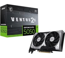 MSI GeForce RTX 5050 8G Ventus 2X OC - 8 GB GDDR6 (20 Gb/s/128 bitu), PCIe 5, Boost: 2602 Hz, HDMI 2.1b, DisplayPort 2.1b