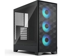 Fractal Design Pop 2 Air Black RGB - rūdīts stikls - datorspēļu korpuss ar spēcīgu gaisa plūsmu - sieta priekšējais panelis - trīs 120 mm RGB ventilatori - ietilpīgs interjers - ATX/mATX/ITX pamatplatēm