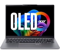 acer Swift Go 14 AI OLED (SFG14-64-R3EW) AI klēpjdators, kopilots+ dators, 14 collu WUXGA OLED displejs, AMD Ryzen Al 7 350, 16 GB RAM, 512 GB SSD, AMD Radeon 860M, Windows 11, QWERTZ tastatūra, sudrabots
