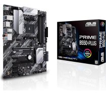 ASUS Prime B550-Plus Gaming pamatplate, AM4 ligzda, ATX, Ryzen, PCIe 4.0, 2 x M-2, 1 Gb/s Ethernet, 6 Gbit/s SATA, USB 3.2 Gen 2 Type-A/C, Aura Sync RGB Header atbalsts