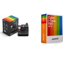 Polaroid - Now Gen3 - Instant Camera + krāsainas filmas (16 filmas) - melns