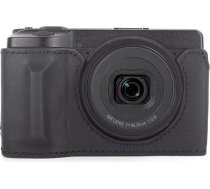 MUZIRI KENOKOO Puslieta Ricoh GR IV GR III kamerai, augstākās kvalitātes dabīgās ādas aizsargvāciņš, saderīgs ar digitālo kameru GR IV/GR III, ar apakšējo atveri un rokturi, melns, retro