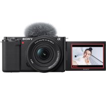 Sony Alpha ZV-E10K (zuvor ZV-E10L) mit verbessertem SELP1650 (Ver 2) Power-Zoom-Objektiv, 24,2 MP spiegellose Vlog-Kamera mit austauschbarem Objektiv, izstrādāts radošo industriju pārstāvjiem, APS-C-Sensor